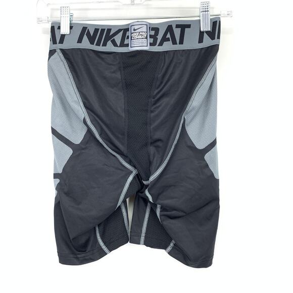Nike Pro Combat Base Layer Training Shorts Mens Size Large Black Gray Fitted - Picture 2 of 8